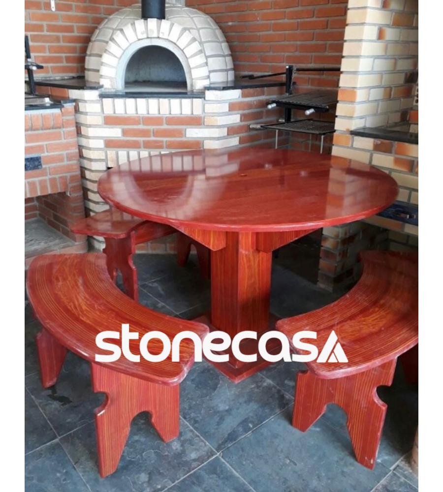 Mesa e Bancos de Ardósia